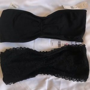 ONE FREE W PURCHASE 2 NWT garage black bandeaus